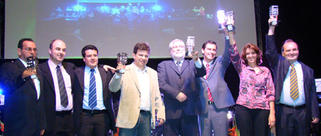 Os vencedores do Prêmio Nacional de Empreendedorismo Inovador. Crédito: Divulgação/Anprotec