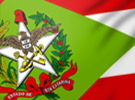 Bandeira de Santa Catarina. Crédito: Site Bandeira1