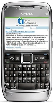 TI Santa Catarina em versão mobile